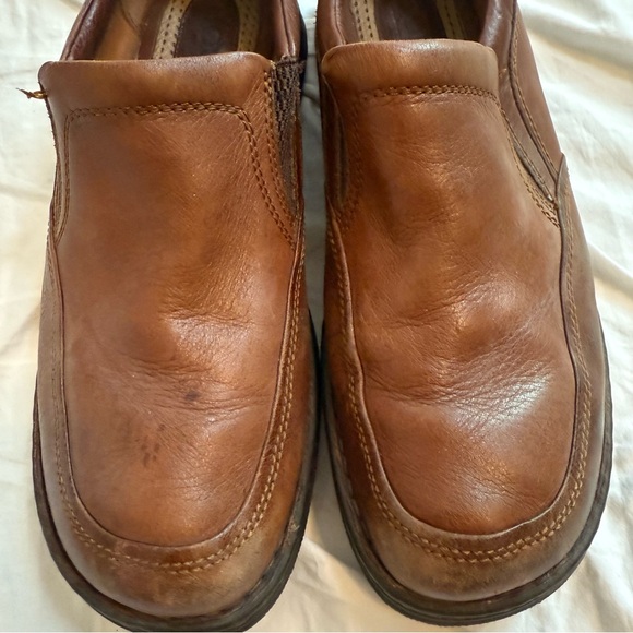 Born Men’s Brown Leather Slip On Loafers Size 12 Comfort Work Shoes - Picture 5 of 7